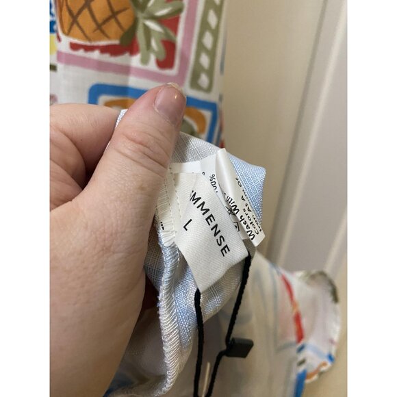 Commense Dress Womens Large Multicolor Nautical Tropical Print Maxi Sundress - Picture 4 of 5